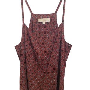 SOLD Loft XS NWOT wine and black medallion print top gorgeous